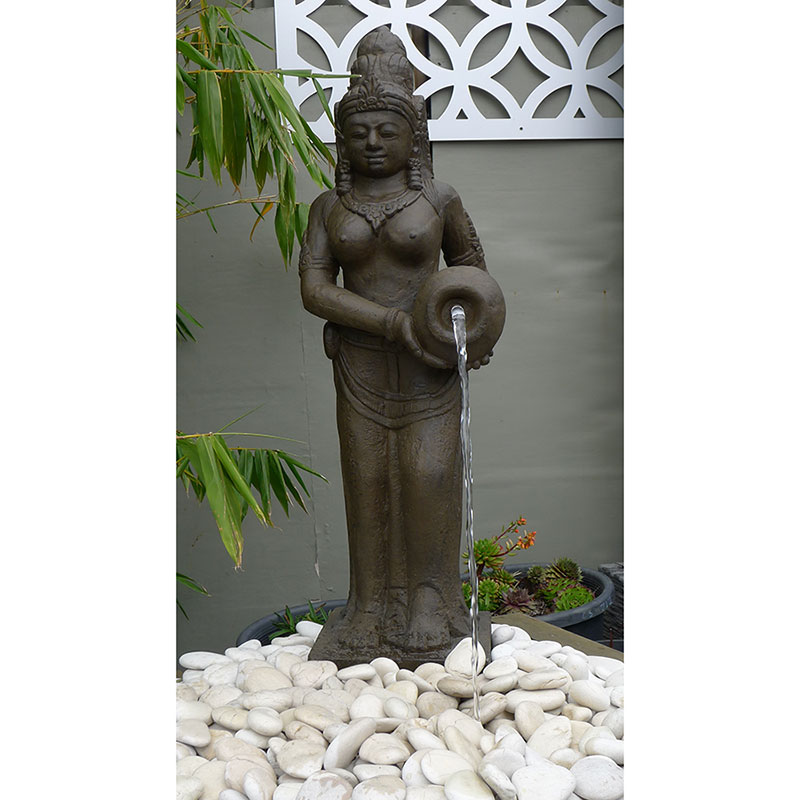 Cast Statue Standing Dewi Sri